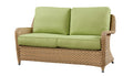 Outdoor Wicker Patio Loveseat in Natural Brown with Cushions