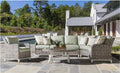 Outdoor Patio Wicker Lounge Sofa with Cushions All-Weather Gray