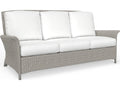 Outdoor Wicker Light Driftwood 3-Seat Sofa with Cushions for Patio Lounge