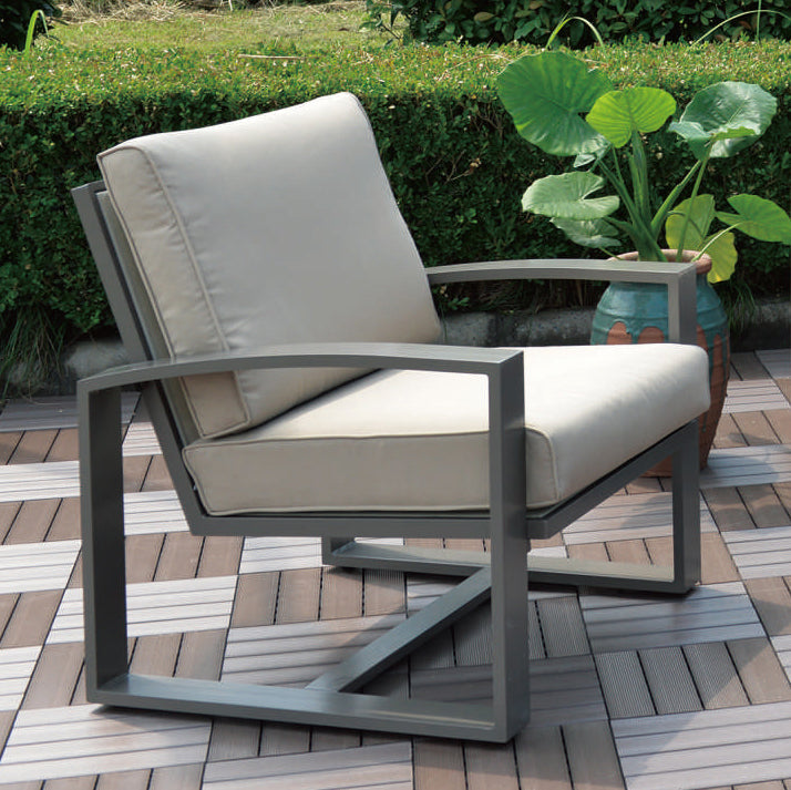 Moldova Outdoor Aluminum Cushioned Armchair