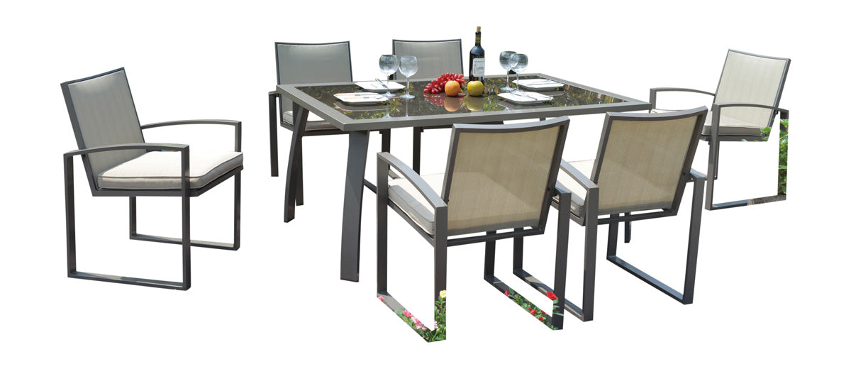 Moldova Outdoor Aluminum Cushioned Armchair
