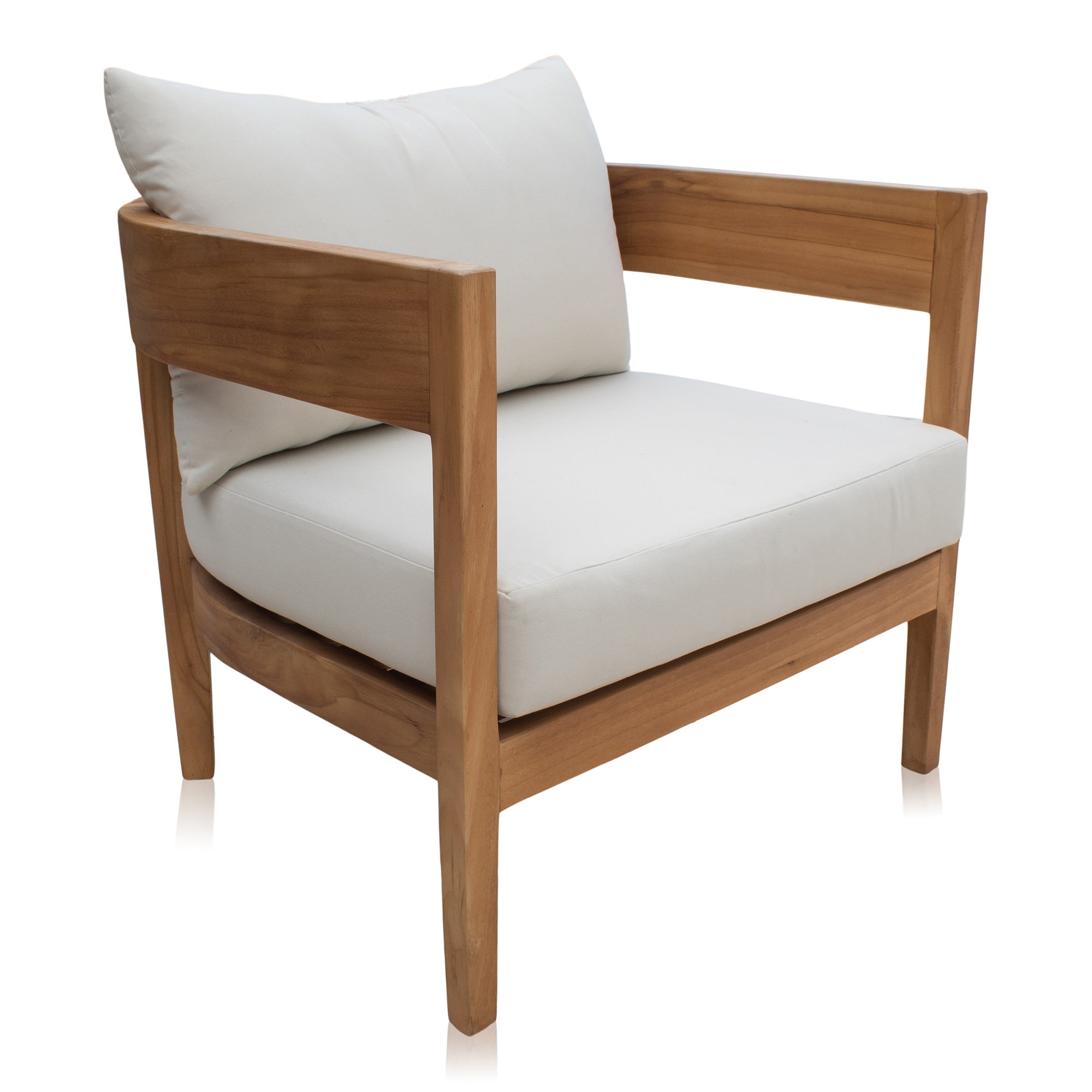 Bali Teak Outdoor Lounge Chair Natural Finish Patio Furniture
