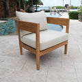 Bali Teak Outdoor Lounge Chair Natural Finish Patio Furniture