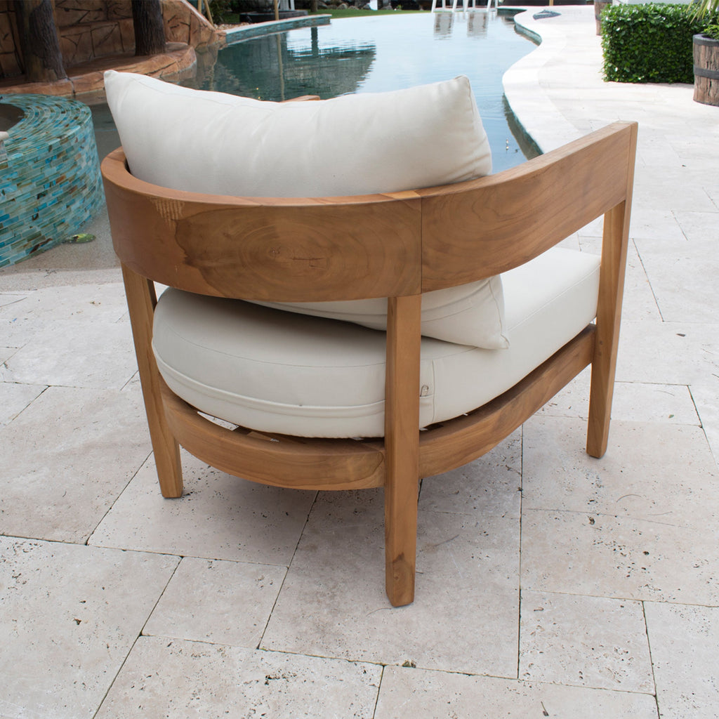 Bali Teak Outdoor Lounge Chair Natural Finish Patio Furniture