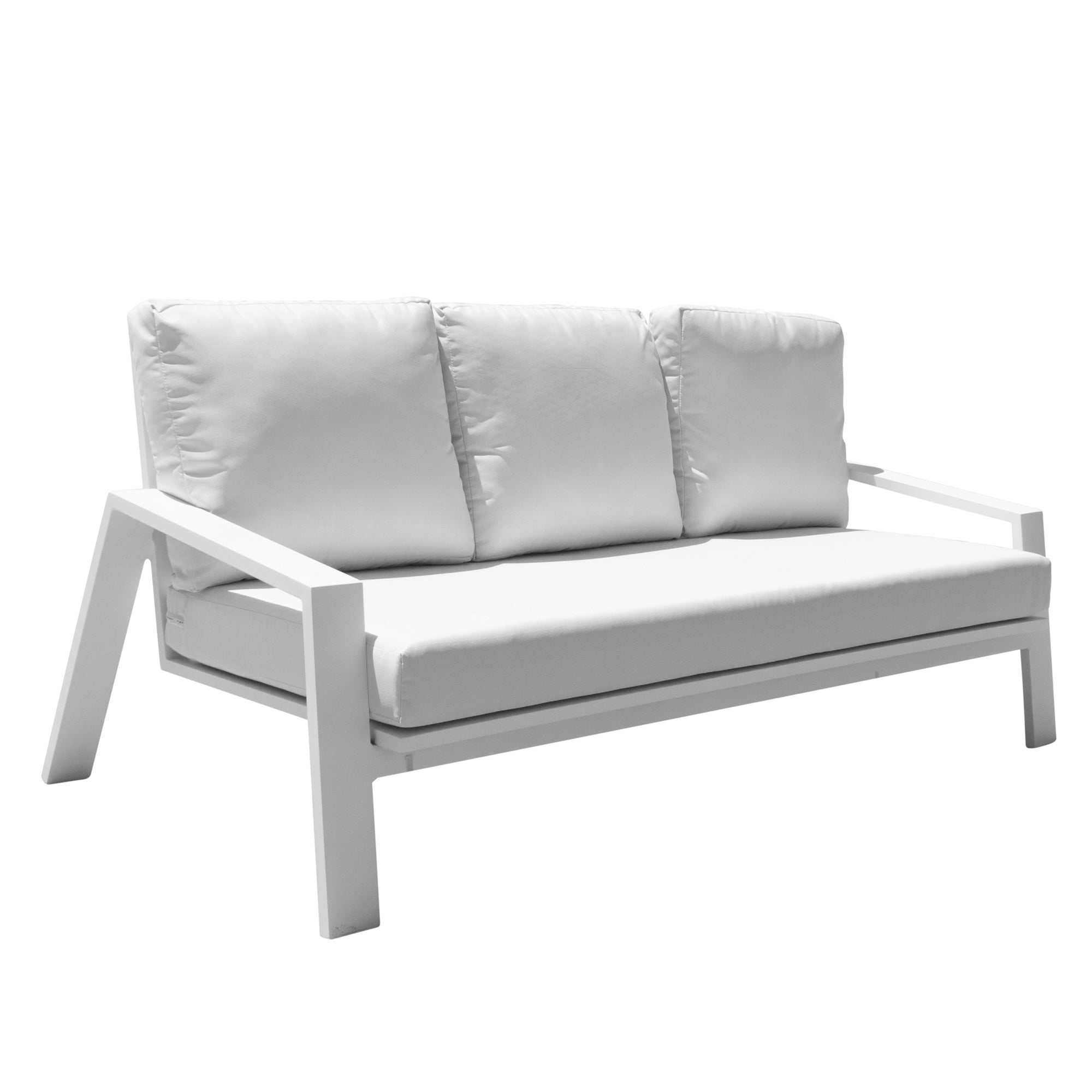 Mykonos Outdoor White Aluminum Sofa