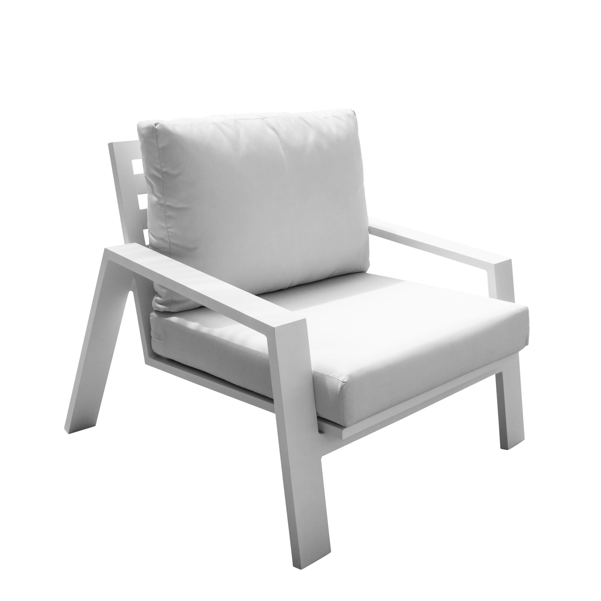 Mykonos Outdoor White Aluminum Sofa