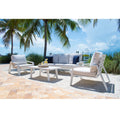 Mykonos Outdoor White Aluminum Sofa