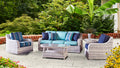 Outdoor Wicker Patio Sofa Ice Finish