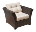 Samoa Outdoor Lounge Chair with Cushions Dark Brown Wicker