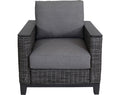 Outdoor Lounge Chair Gray Wicker Deep Seat Patio Accent Chair