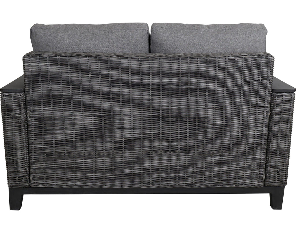 Outdoor Wicker Loveseat with Deep Cushions All-Weather Patio