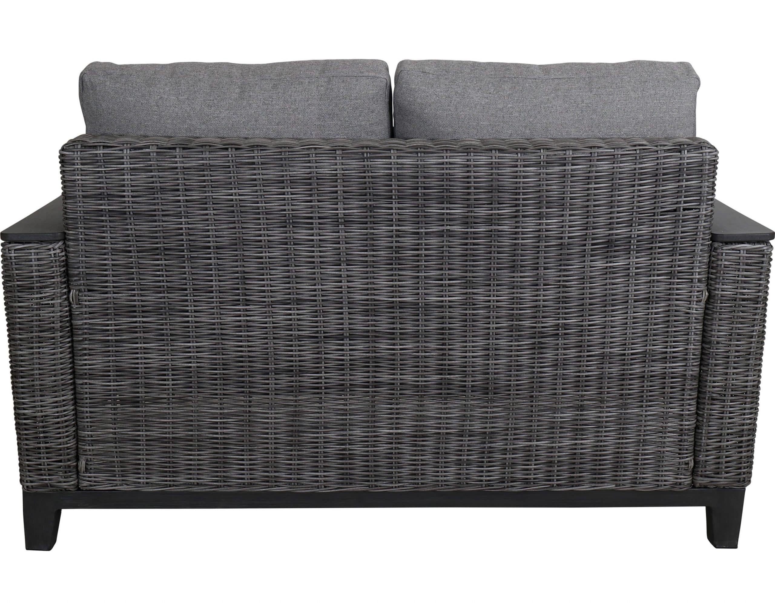 Outdoor Wicker Loveseat with Deep Cushions All-Weather Patio
