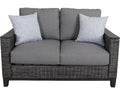 Outdoor Wicker Loveseat with Deep Cushions All-Weather Patio